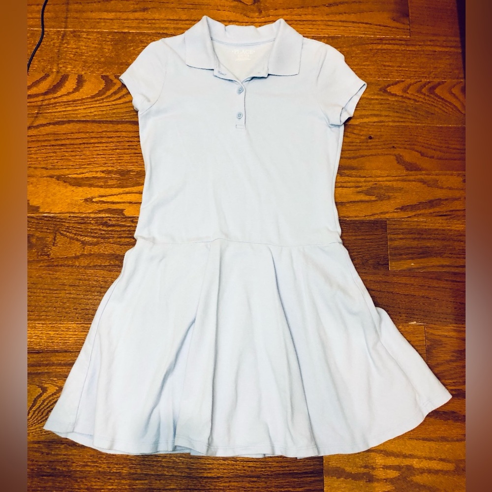 Girls A-Line Polo Dress with Cap Sleeves Size 7/8